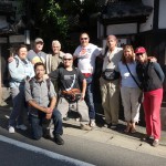 Group photo in front of ryokan in Hakata, Fukuoka