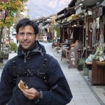 Dominic enjoying walking around Matsumoto City, Nagano