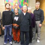 With jinashi shakuhachi master, Atsuya Okuda at the annual Zensabo student recital, Kokubunji, Tokyo