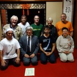 Group photo with grand master, Kurahashi Yodo II at Meian-ji, Kyoto