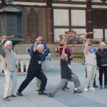 Posing in front of Daibutsu Den, Todaiji, Nara