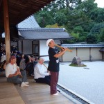 Playing at Ryoanji, Kyoto