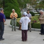 Offering prayers at Hiroshima Peace Memorial